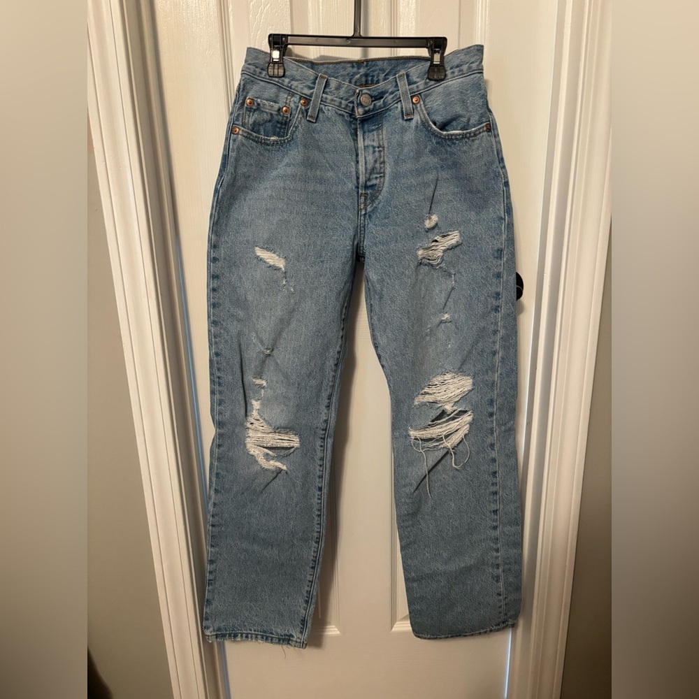 Levi’s Distressed 501® ORIGINAL FIT WOMEN'S JEANS size 25 - Picture 1 of 4